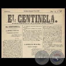 EL CENTINELA Nº 21 PERIÓDICO SERIO..JOCOSO, ASUNCIÓN, SETIEMBRE 12 de 1867